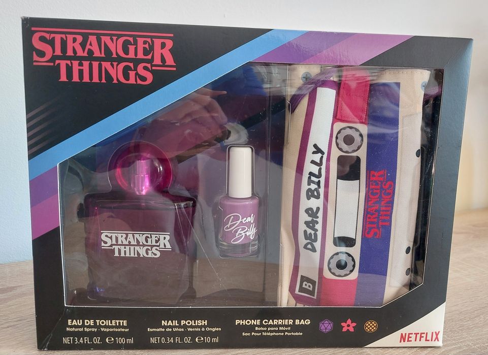 Coffret - Stranger Things - eau de toilette, verniz e bolsa