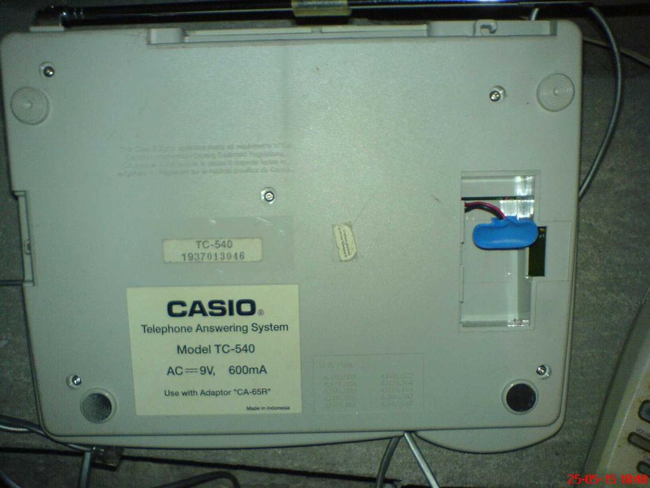 Telefon stacjonarny CasioTC-540 SB 41-390 słuchawka bezprzewo zasilacz