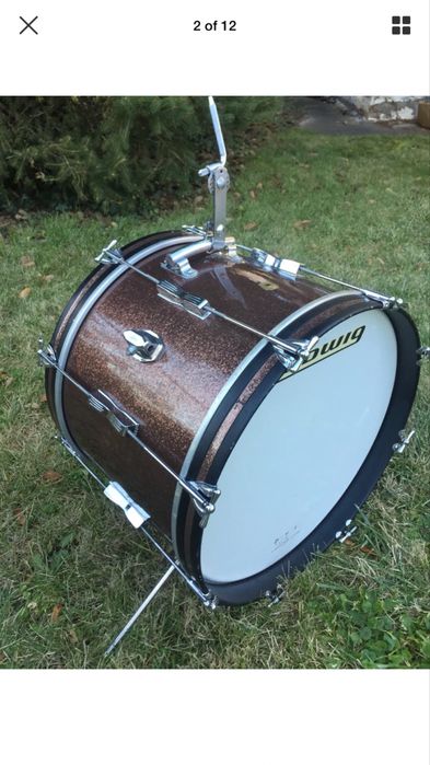 Bombo 20” Ludwig Club Date 1967  Burgundy Sparkle