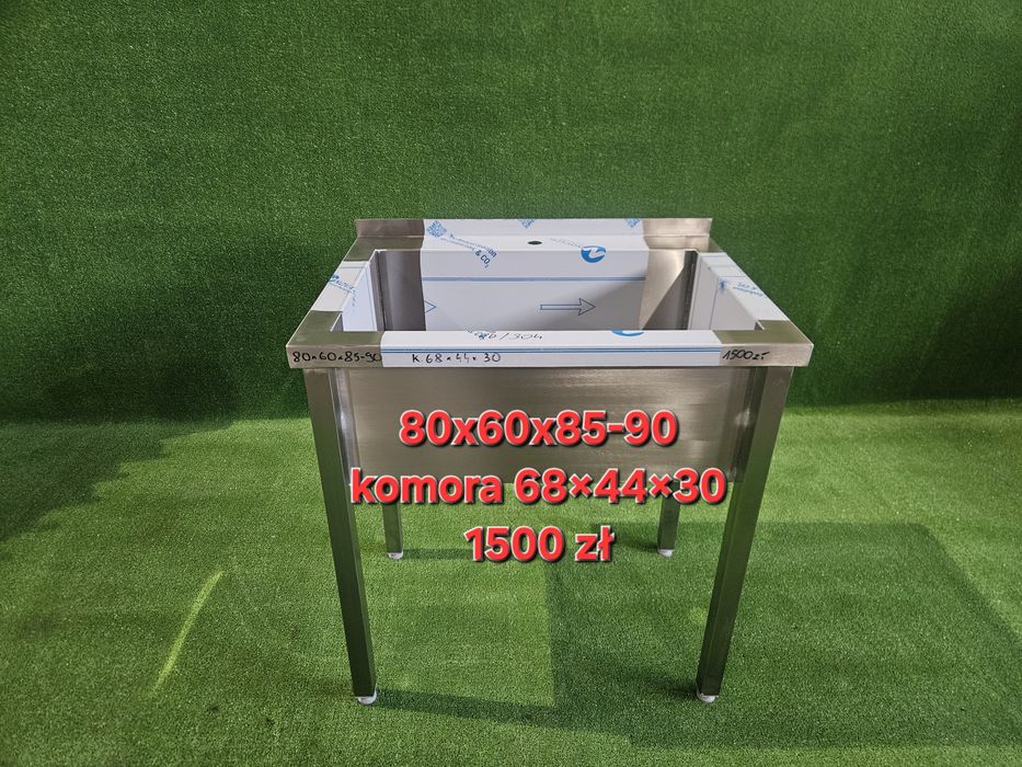 Basen z nierdzewki, zlew jednokomorowy, basen gastronomiczny