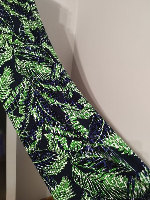 Spodnie szeroka nogawka, wysoki stan rm 46