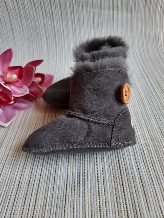 Теплі зимові уггі-пінетки patinio (овчина, натуральна замша) 14см