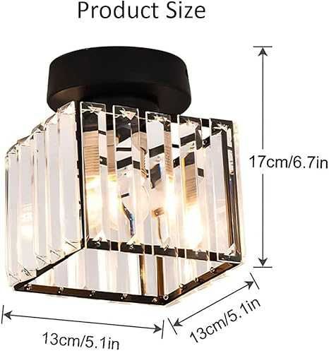 Czarny kryształowy mini żyrandol E27 Art Deco