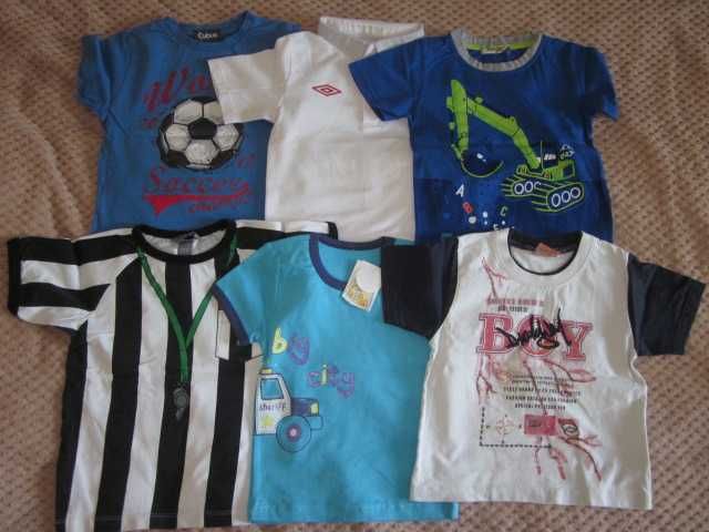 Bluzki z krótkim rękawem 98 t-shirty 6 szt