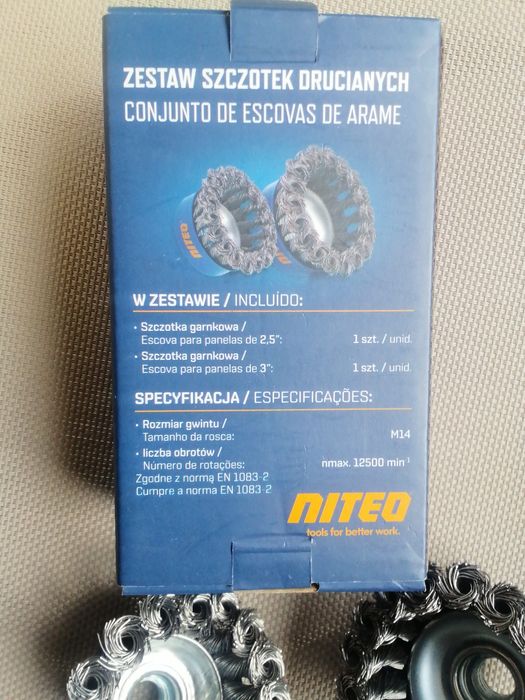 Zestaw szczotek drucianyvch do szlifierki kątowej Nowe