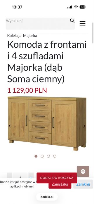Szafa i komoda bodzio