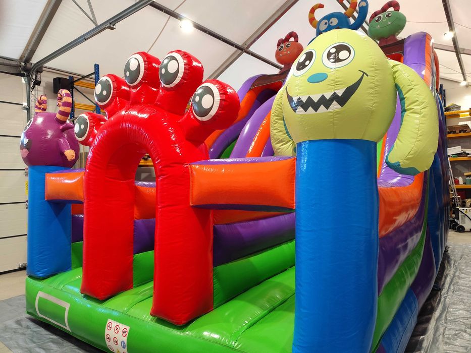 Podwójna zjeżdzalnia Stan idealny Dmuchaniec Sprzedam pilnie! Wózek