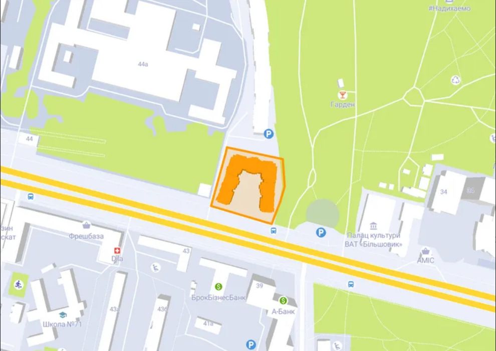 Оренда фасадного приміщення 530 м2, ЖК Crystal Park Tower.