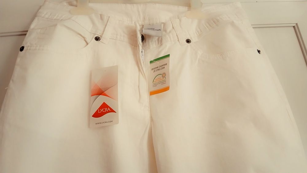 Białe spodnie damskie 40 Nowe