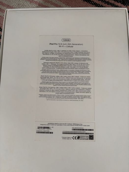 iPad Pro M1 13' 128GB + LTE (Czytaj Opis)