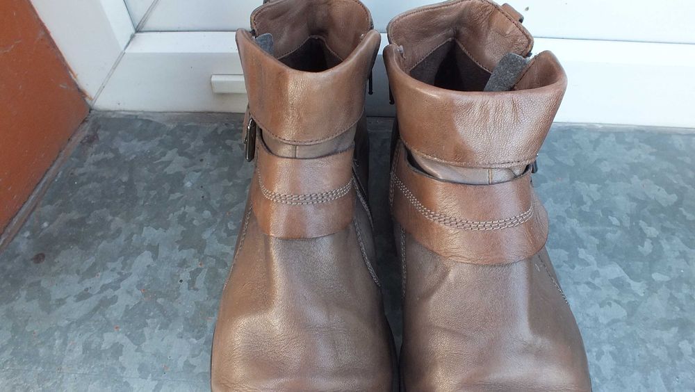 Super buty wysokie skóra marki S olivier roz 42