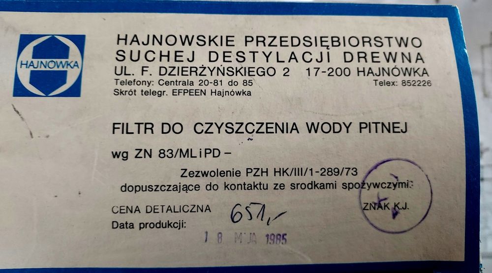 Filtr do oczyszczalnia wody pitnej