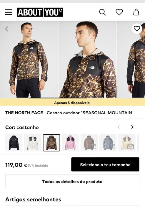 Casaco corta-vento impermeável NORTH FACE