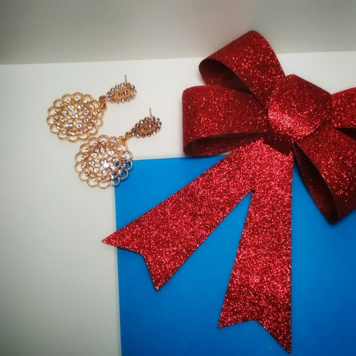 Kolczyki złote mandala rozeta