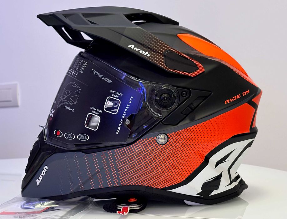Capacete NOVO Airoh Commander Orange Matt (45% Desconto) Tamanho L