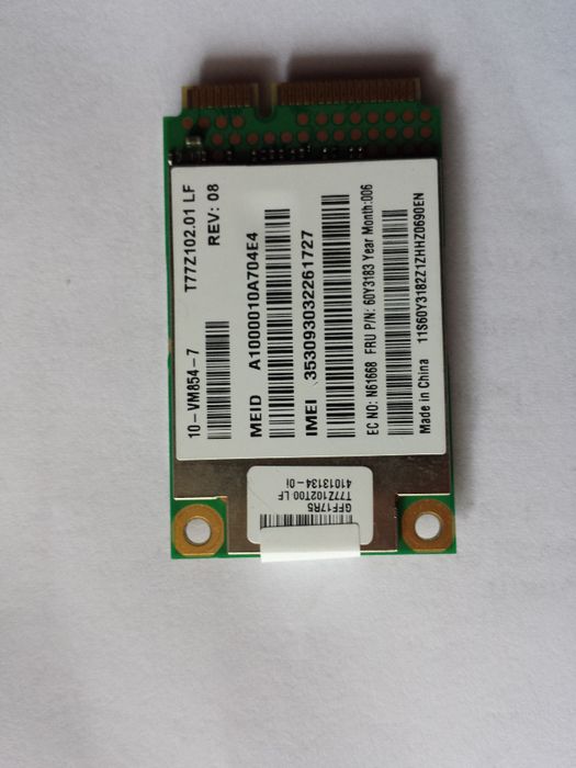 3g modem wwan Gobi 2000 Lenovo ThinkPad Edge 13 14 15 L412 L512 T410 T410s T510 W510 X100e X201 Tablet 3г модем