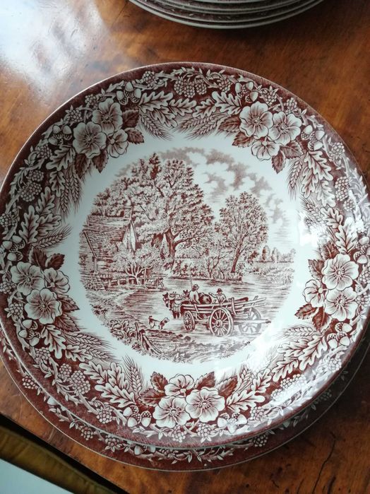 Zestaw obiadowy sygnowany BroadHurst Staffordshire Ironstone ANGLIA