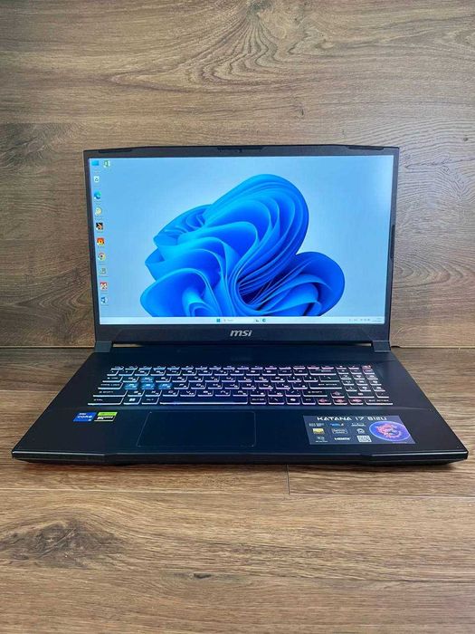 MSI Katana B12U (17.3”)\RTX 3050 (4 GB)\ i5-12450H\16 GB DDR5 (5600 MHz)\ SSD 512 GB NVMe\144 Гц