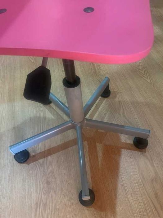 Cadeira rosa escritório criança ajustável Ikea