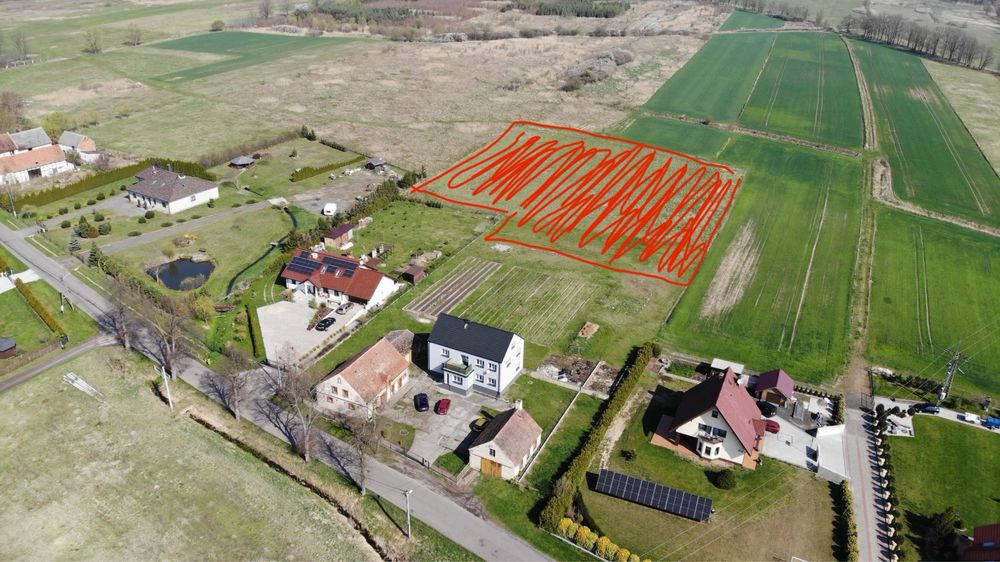 Grzymalin – działka budowlana 10 arów – 8km od centrum Legnicy