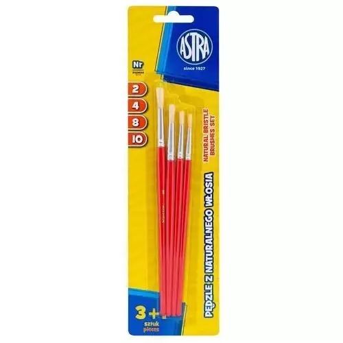 Zestaw pędzeli z naturalnego włosia Astra 3+1 szt. 315023005. Astra. Nowy Produkt