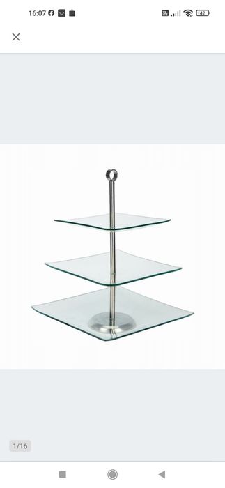 Relaxdays Patera szklana 3 poziomy kwadrat 30 cm

Używana.

Opakowanie