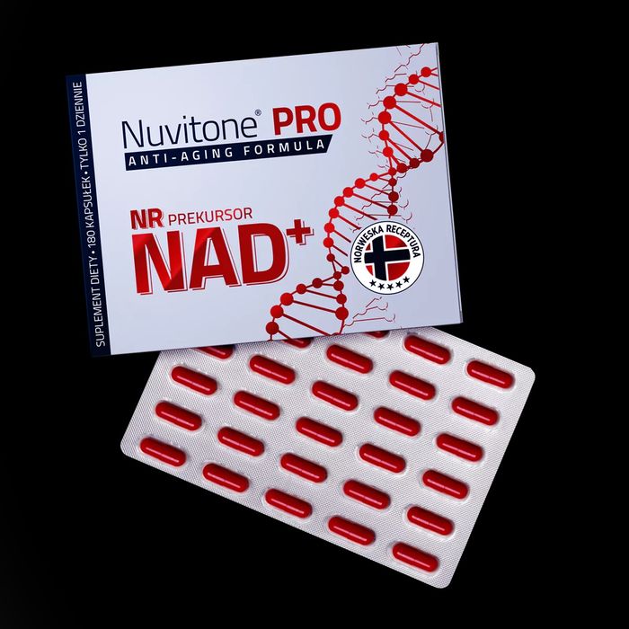 Navitone NAD + PRO Norweska formuła długowieczności cena dot. 180 kaps