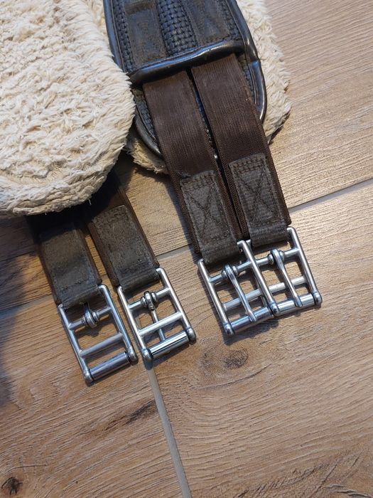 Popręg z futrem naturalnym 130cm