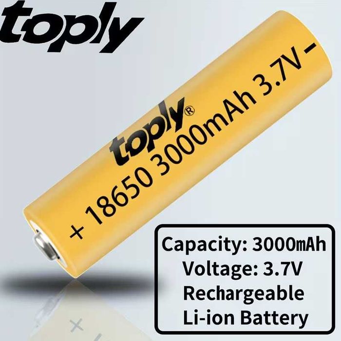 3 x Baterias Recarregáveis Li-ion 18650 3.7V - 3000Mah