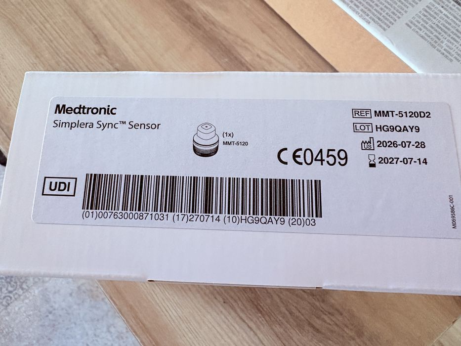3 sztuki Simplera Sync sensory Medtronic do pompy