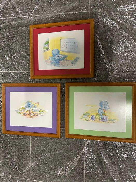 Conjunto de 3 quadros p/ quarto criança