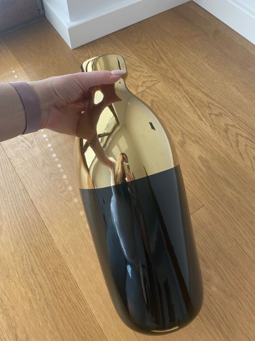 Wazon czarno złoty Home and you wysokość 40 cm
