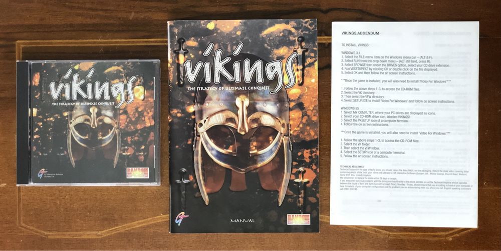 Gra Vikings The Strategy of Ultimate Conquest PC Mac 1996 retro bigbox