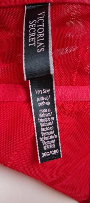 Top gorset koronkowy push up z cyrkoniami Victoria's Secret