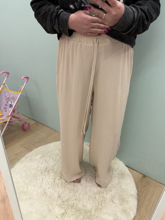 Spodnie wiosna lato wiązane wysoki stan XXL