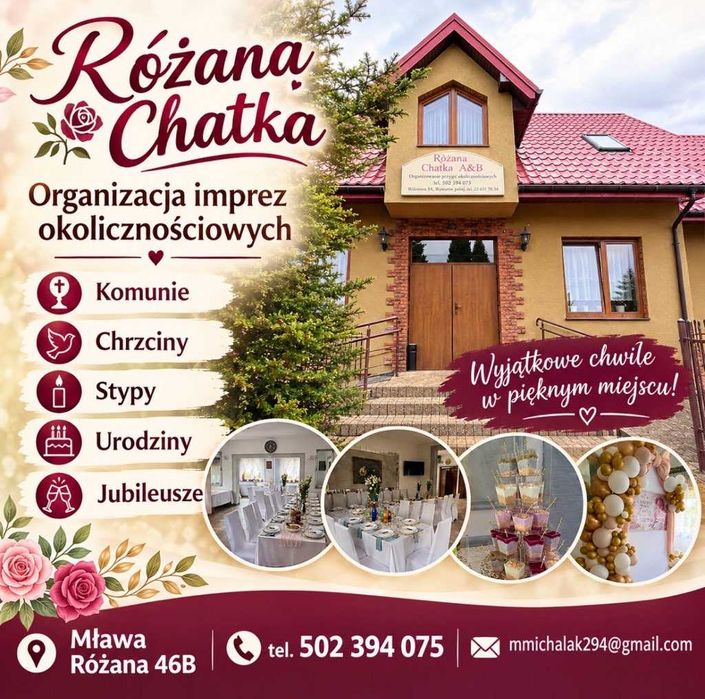 Różana Chatka Organizacja imprez okolicznościowych