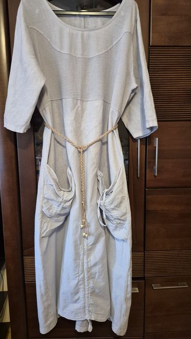 Sukienka lniana maxi   42-44-46