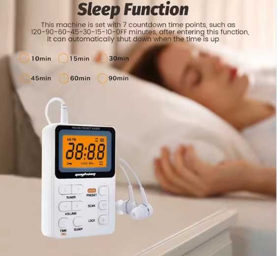 Міні FM/AM радіо з функцією MP3 плеєра SH-01M+карта 8Gb