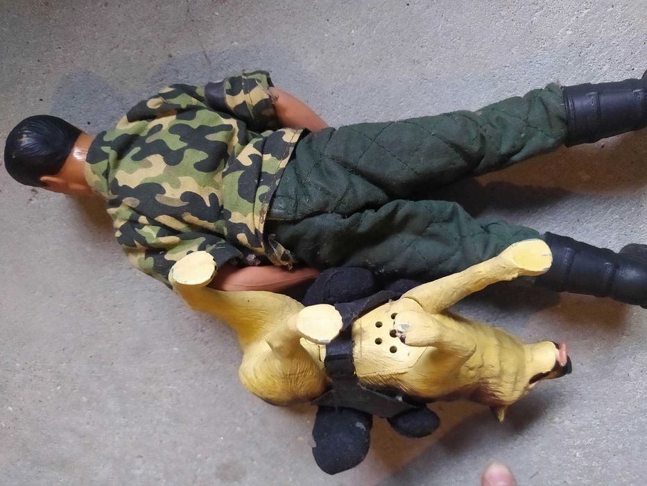 Figura de acção vintage + cão