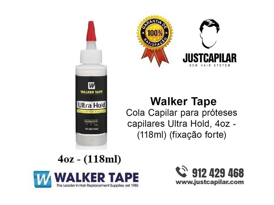 Walker Tape, Cola Capilar para próteses capilares Ultra Hold, 4oz - (118ml) (fixação forte)