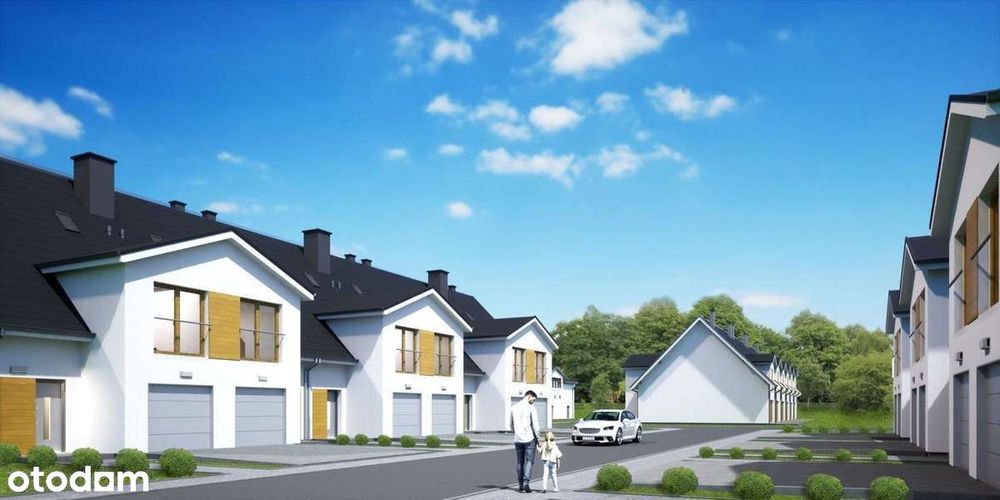 DOM w zabudowie bliźniaczej z GARAŻEM +strych 40m2