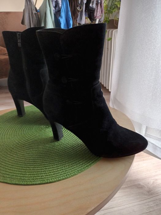 Botki, kozaki ze skóry, rozmiar 37