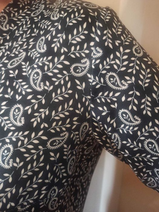 Sukienka letnia zwiewna wiskoza kobieca taliowana S/36