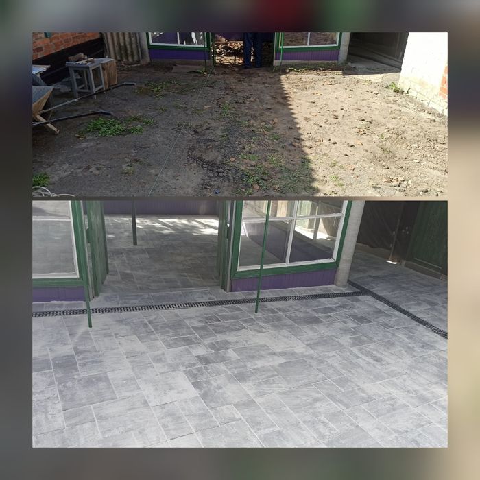 Укладання тротуарної плитки. Замір, доставка матеріалів. Харків та обл