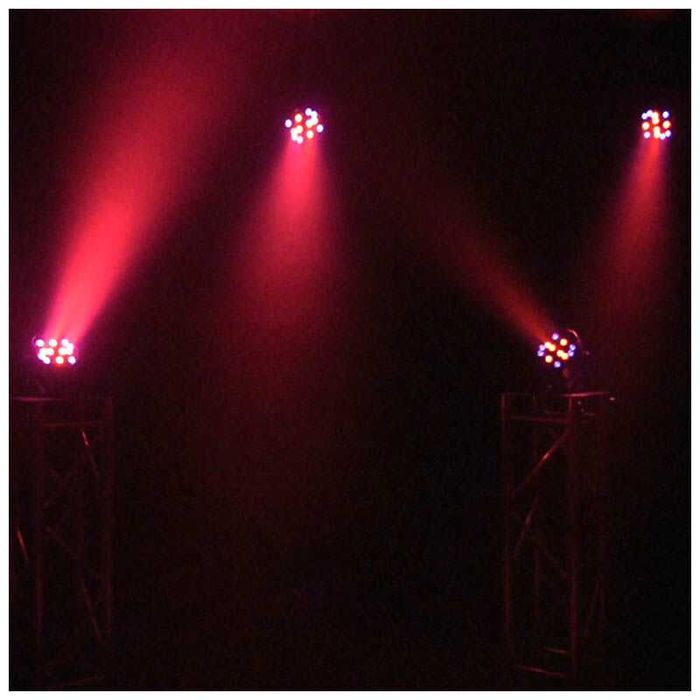 6 x LIGHT4ME black PAR 30x3W RGBA-UV