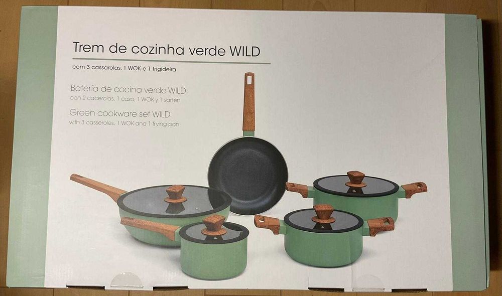 Conjunto cozinha verde wild - nunca aberto