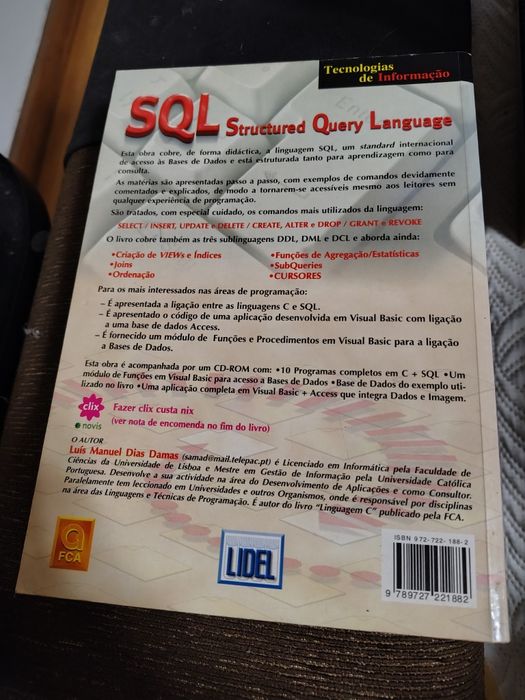 Livro "SQL 2ª Edição" de Luís Damas