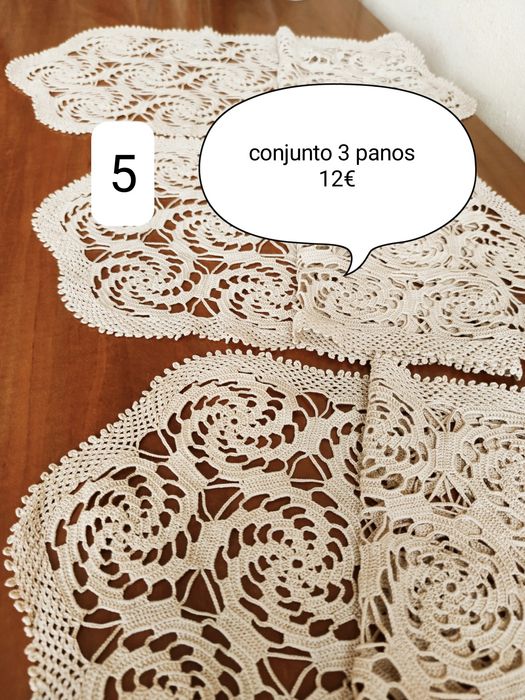 Bem elaborados Panos em renda croché