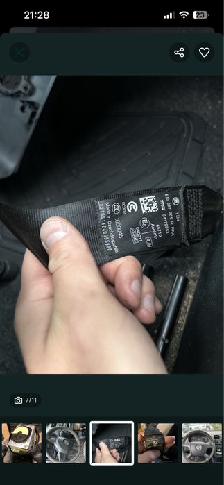 Pasy bezpieczenstwa poduszki airbag fabia 1 i 2