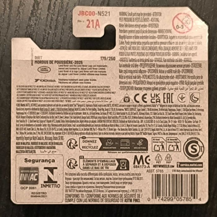 '15 Land Rover Defender Hot Wheels 2025 r. 179/250 JBC00-N521 nr1681